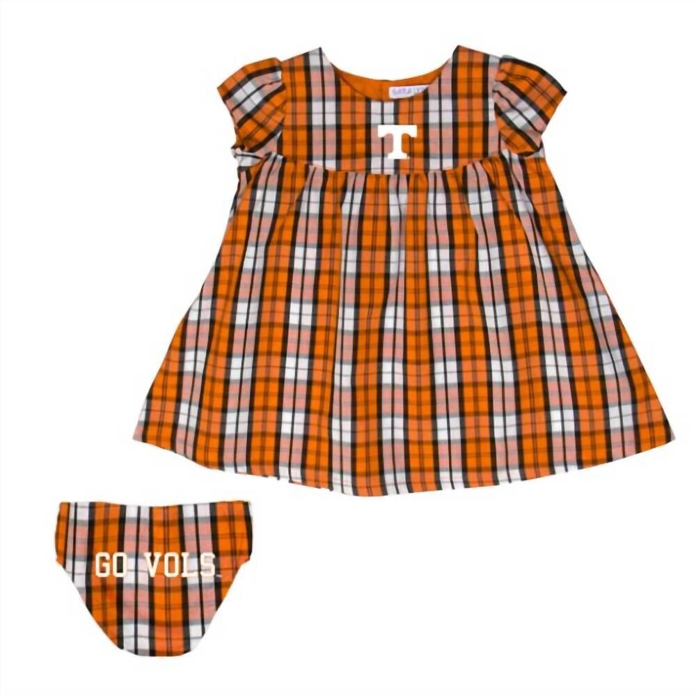 NEW SARA LYNN TOGS girls' university of tennessee campus dress set in orange